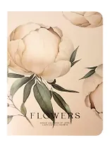 Тетрадь 48л кл. "Peony", айвори, карт.обл., микротекстур-ие, ламинация, скрепка