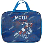 Папка для тетрадей А4 "MOTO" молния, ткань