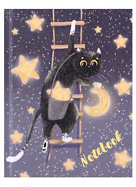Записная книжка «Звездочет» А6, 48 листов в линейку, сшивка, Феникс+