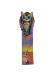 Линейка закладка 3D Кот на Луне (10см) (006) (Мир Открытий)