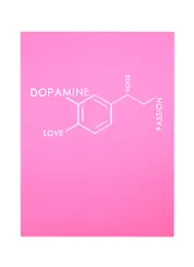 Записная книжка А6 80л лин. "Molecule. Dopamine" интеграл.переплет, Soft Touch, тиснение серебр.фольгой