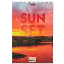 Блокнот в клетку «Sunset», 80 листов, А4