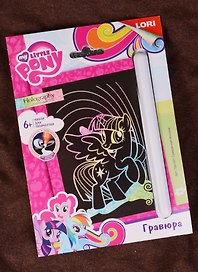 Набор для творчества LORI Гравюра HASBRO My Little Pony малая с эффектом голографик Сумеречная Искорка" Грп-001"