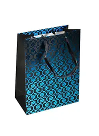 Пакет подарочный бумажный А5 19*25*9 "Узор", бирюзовый, мат. ламинат, Хансибэг