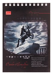 Блокнот, Полином, "Питер в черно-белом" А6, 40 листов, на гребне, 2432