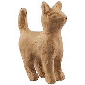 Фигурка из папье-маше объемная Кошка хвост вверх, 5*12*11,5см (АР600)