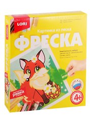 Набор для творчества Фреска LORI Картина из песка LORI Лисичка с ромашками кп-054