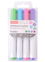 Маркеры для досок Hatber, Solo Fun colors, 4 цвета 2 мм