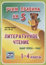 Литературное чтение. Жанр эпоса - сказ. 1-4 классы. Таблица-плакат