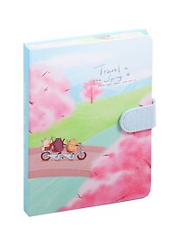 Книга для записей «Котик Travel in the Spring», А5, 128 листов, с магнитной застежкой