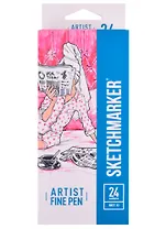 Ручки капиллярные 24цв Artist fine pen Basic 3, к/к, Sketchmarker