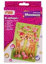 Набор для творчества Color Puppy Алмазная мозаика Оленята, 10*15см