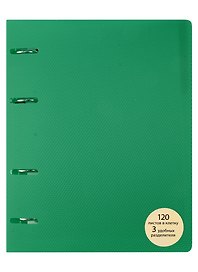 Тетрадь на кольцах «MY NOTEBOOK. Зелёный» 120 листов в клетку, А5, сменный блок - Listoff