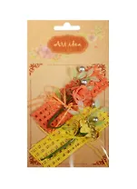 Набор бутоньерок розы на стаканчике из рафии (2шт) (08258) (14-00417-08258)