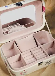 Шкатулка для драгоценностей с зеркалом (23х15х7) кожзам (6711003)