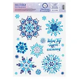 Наклейки интерьерные со светящимся слоем "Новый Год будет снежным"