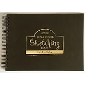 Скетчбук 207*270мм 70л,слоновая кость, 70гр/м,спираль,тиснение фольгой 07903