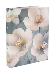 Папка 2кольца А4 "Цветы на сером", лам.картон