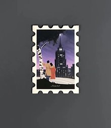 Магнит "Марка Москва, романтики" (1185843)