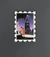 Магнит "Марка Москва, романтики" (1185843)