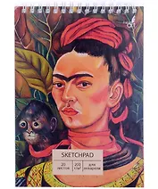 Скетчбук А5 20л "Мексиканка (Эксклюзив)" акварельн., с перф., 200г/м2, мел.картон