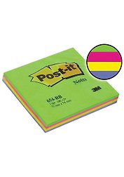 Блок бумаги 76*76 самоклеящийся Post-it 100л, "Весенняя Радуга", 3M