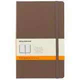 Книга для записей Moleskin Classic Large, твёрдая обложка, коричневая, 120 листов, А5