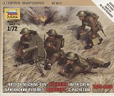 Сборная модель ЗВЕЗДА, Британский пулемет с расчетом 1939-1943 1/72 6167