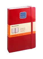 Книга для записей А5 200л лин. "CLASSIC EXPANDED Large" тв.обл., красный, резинка, 2 ляссе, Moleskine