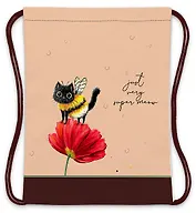 Мешок для сменной обуви "ЖЖ-МЯУ" 33*42см, 1отд., инд.уп.