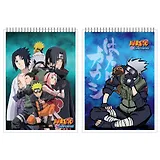 Блокнот А5 60 листов, клетка, "Naruto" гребень, в ассортименте