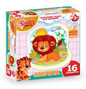 Контурный Пазл (52066) Зверята-Львенок (16эл.) (коробка)