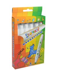 Фломастеры 06цв "EMOTIONS CREATIVE" двухсторонние, с декор.лин., блистер, подвес, Silwerhof