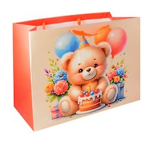 Пакет А3+ 40*50*25 "Мишка" дет., бум.мат.ламинат