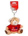 Брелок-мягкая игрушка Мишка-I love Moscow (Москва) (Красный) (MF-ILM-R)