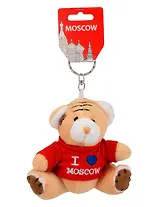 Брелок-мягкая игрушка Мишка-I love Moscow (Москва) (Красный) (MF-ILM-R)