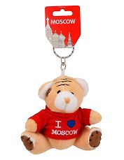 Брелок-мягкая игрушка Мишка-I love Moscow (Москва) (Красный) (MF-ILM-R)