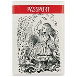 Обложка для паспорта Alice in Wonderland (Алиса с картами) (ОП2017-174)