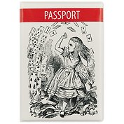 Обложка для паспорта Alice in Wonderland (Алиса с картами) (ОП2017-174)