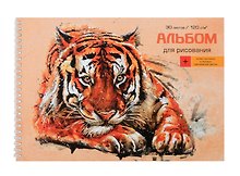 Альбом для рисования «Тигр» Listoff А4, 30 листов, спираль