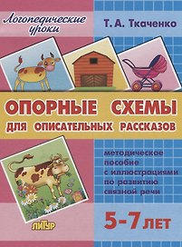 Опорные схемы для описательных рассказов.  Методическое пособие с иллюстрациями по развитию связной речи (5-7 лет)
