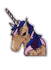 Термонаклейки Единорог золотой, 8х11 см