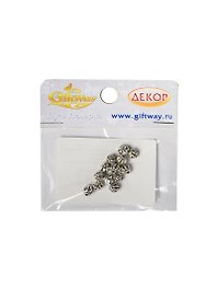 Фурнитура металл бусина Фонарик М серебро (00009803) (6мм) (10 г/уп.)