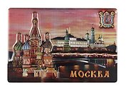 Магнит двойной фольга под смолой Москва.Ночн.ХВБ-Панорама (025-22-19K15)