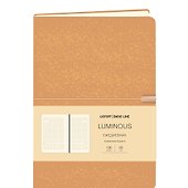 Ежедневник недат. А5 136л "LUMINOUS" золотой песок, иск.кожа, интегр.переплет, торец в цвет обл, на резинке, тонир.блок, ляссе - 0