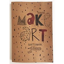Альбом для рисования и эскизов А5,40л., Эко, крафт 70 г/кв.м, на скобе 07361