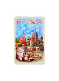 Магнит Москва Кот-котенок-Коллаж винил большой (030-1-18K4)