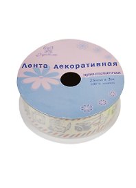 Тесьма с рисунком (PCR-005) (25мм х 3м) (лента декор. принтован.) (Рукоделие) (катушка)