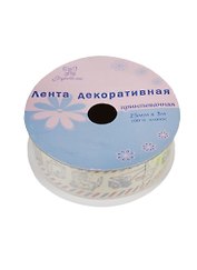 Тесьма с рисунком (PCR-005) (25мм х 3м) (лента декор. принтован.) (Рукоделие) (катушка)