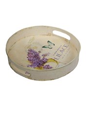 Поднос Сирень (только декор. использование) (d30см) металл (МП-12-lilace)